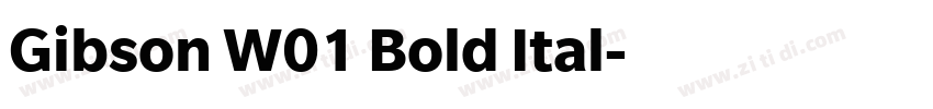 Gibson W01 Bold Ital字体转换
